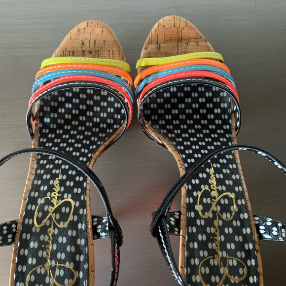 Multi-colored Neon High Heel Sandals - Picture 5 of 6